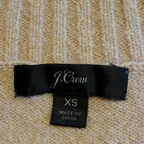 J. Crew Chevron Knit Scoop Neck Sweater Cozy Classic Preppy Layering XS - Picture 8 of 11